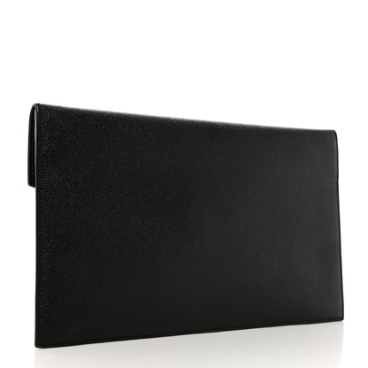 Saint Laurent Grain De Poudre Uptown Pouch Black 3 of 10