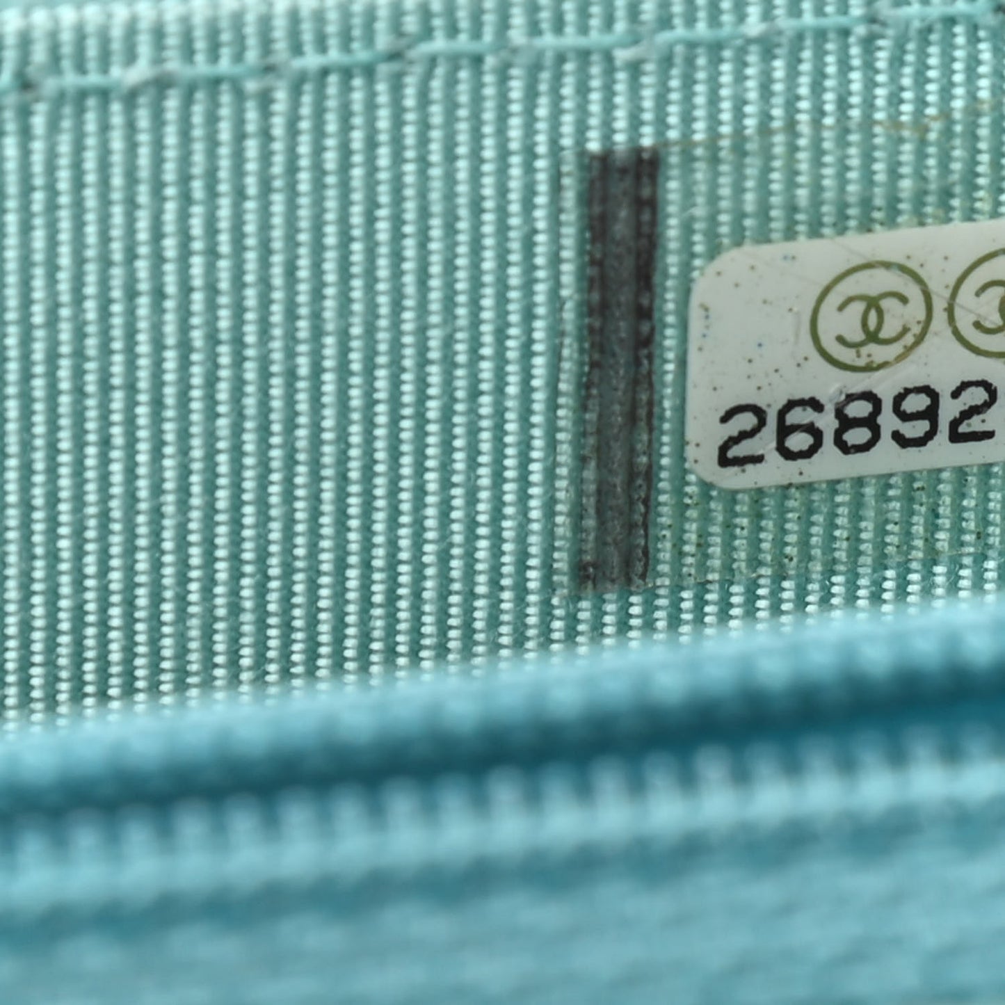 Caviar Quilted Square Wallet On Chain WOC Light Blue