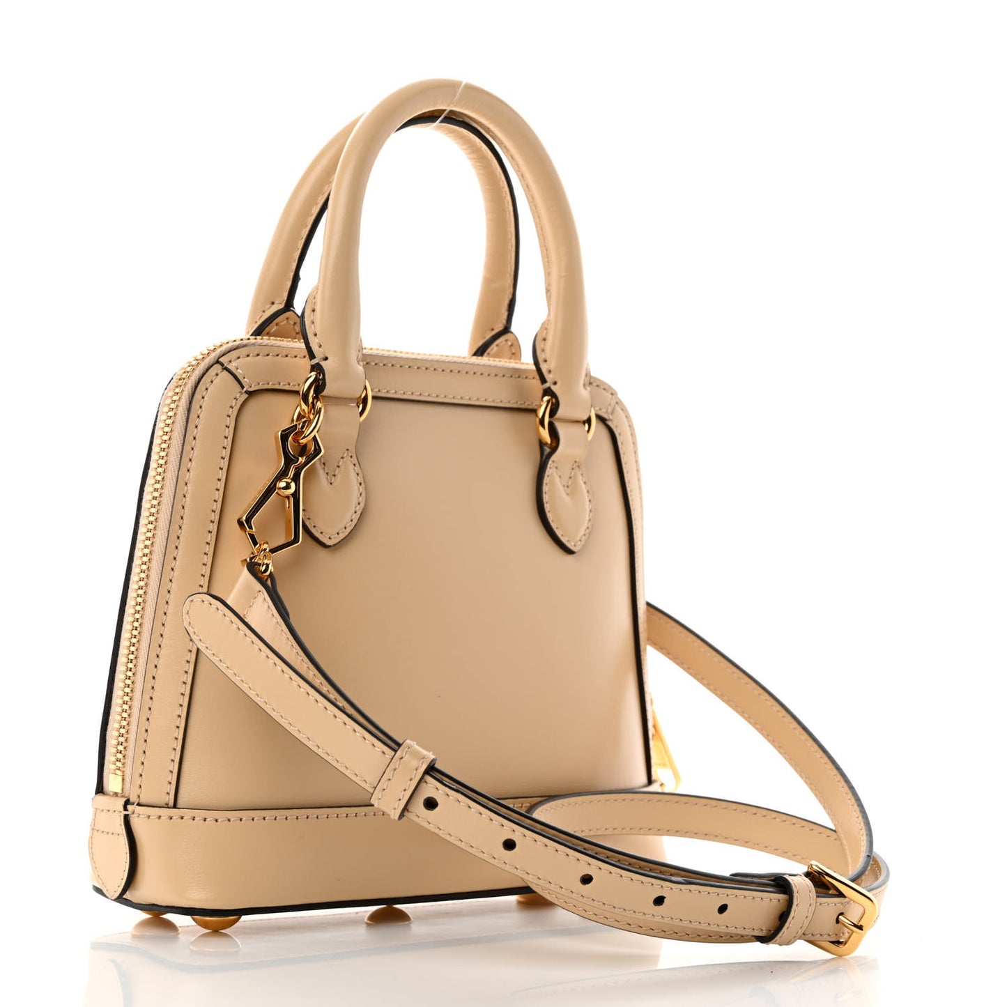Boarded Plutone Calfskin Mini Horsebit 1955 Top Handle Bag Bubble Tea