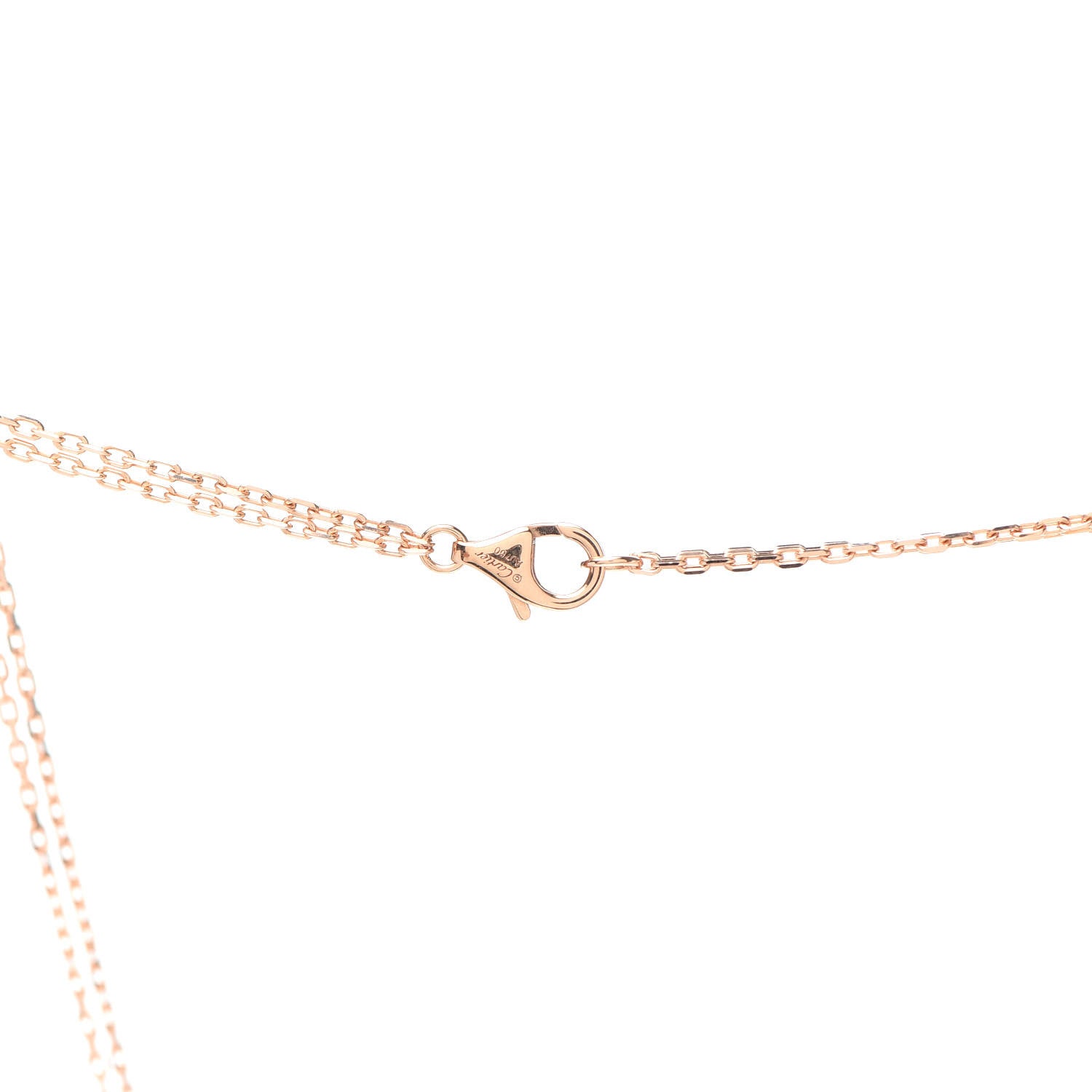 Cartier 18K Pink Gold 2 Diamond LOVE Necklace 4 of 7