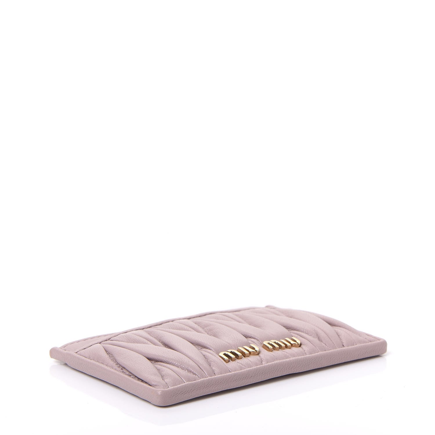 Miu Miu Nappa Matelasse Card Holder Mughetto 3 of 9