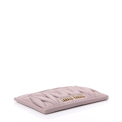 Miu Miu Nappa Matelasse Card Holder Mughetto 3 of 9