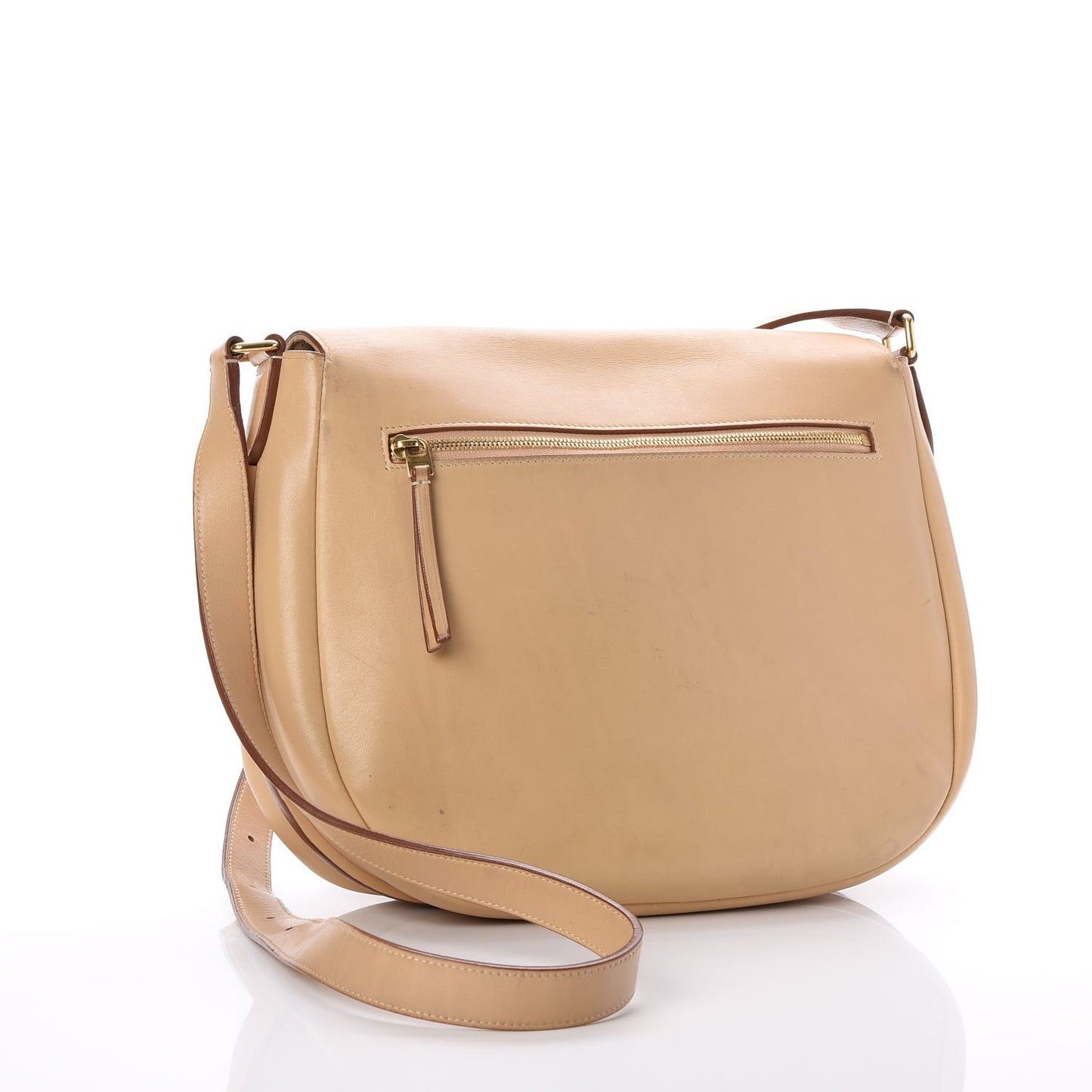 Natural Calfskin Trotteur Messenger Chamois