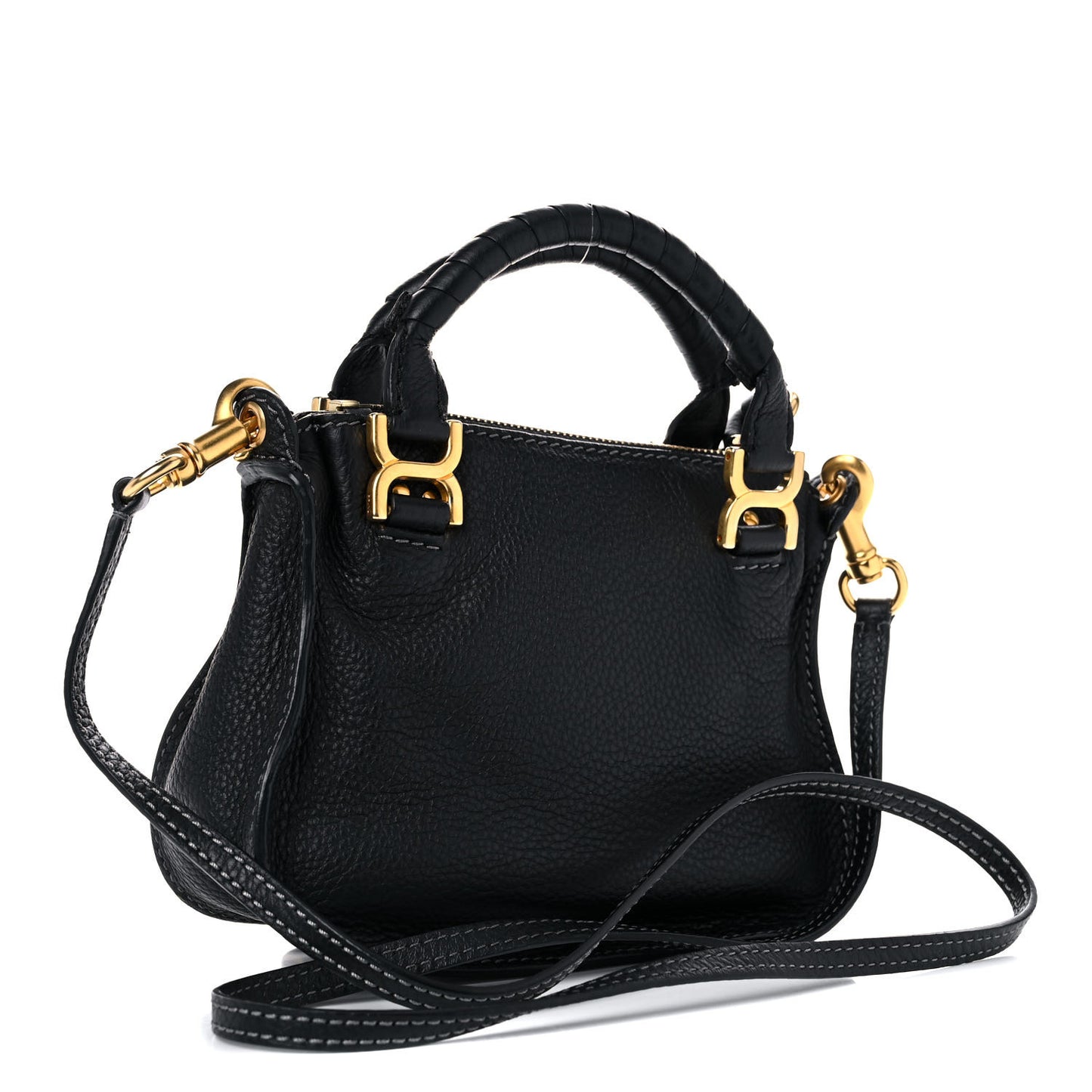 Calfskin Mini Marcie Satchel Black