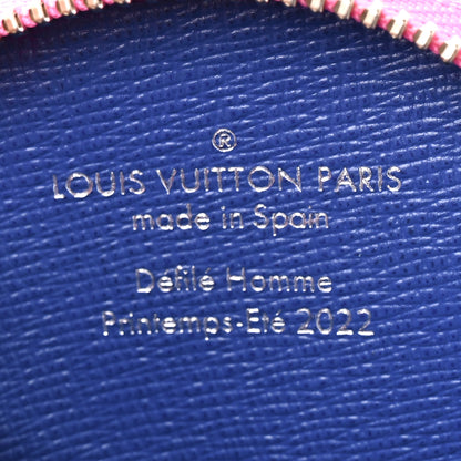 Louis Vuitton Taurillon Illusion Trio Coin Purse Bleu Rose 4 of 4