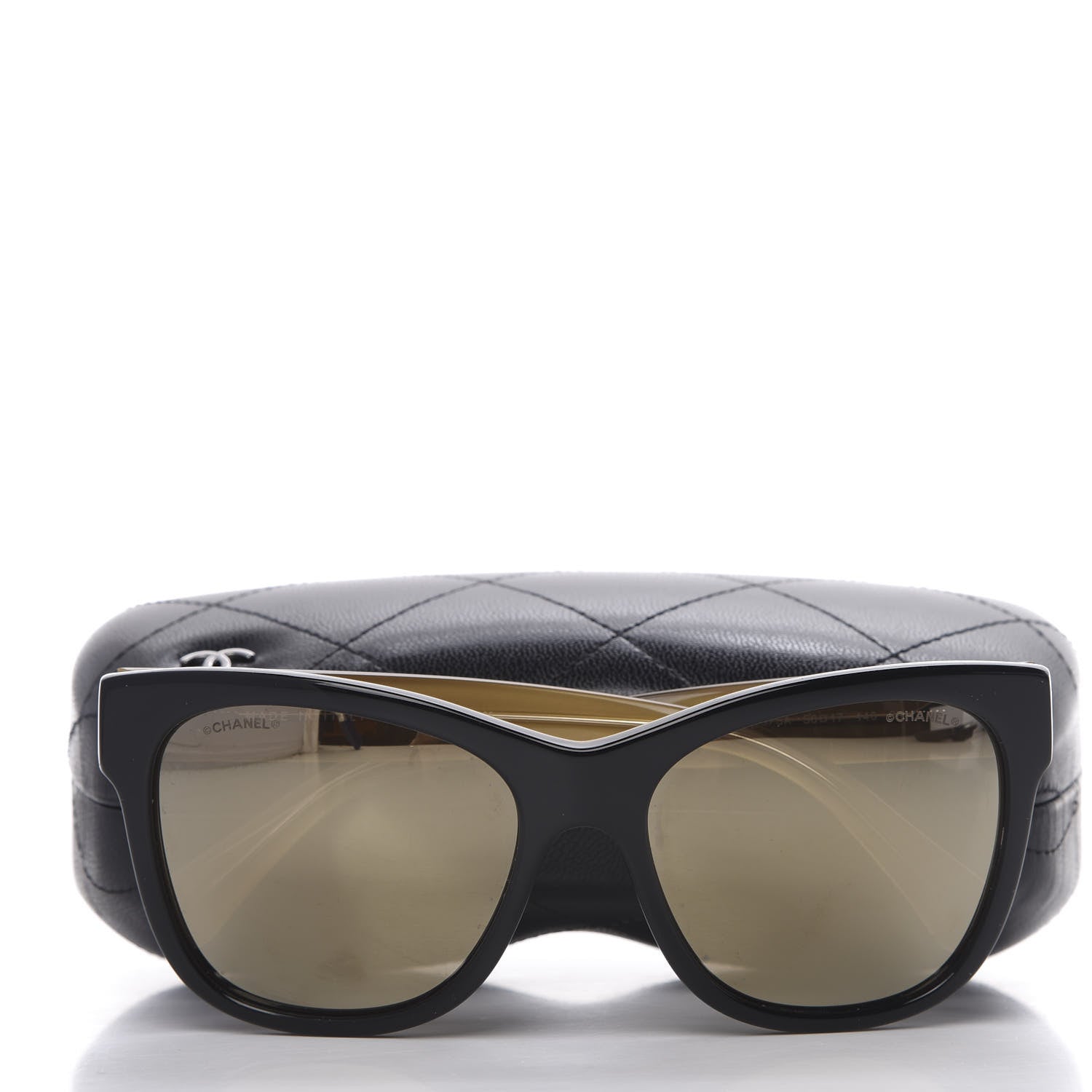 Chanel Acetate Mirrored Runway Square Sunglasses 5380 Black 8 of 8