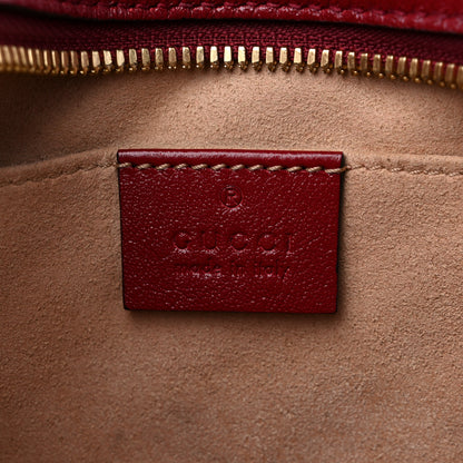 Gucci Monogram Azalea Calfskin Matelasse Diagonal Small GG Marmont Chain Shoulder Bag Beige Ebony New Cherry Red 6 of 10