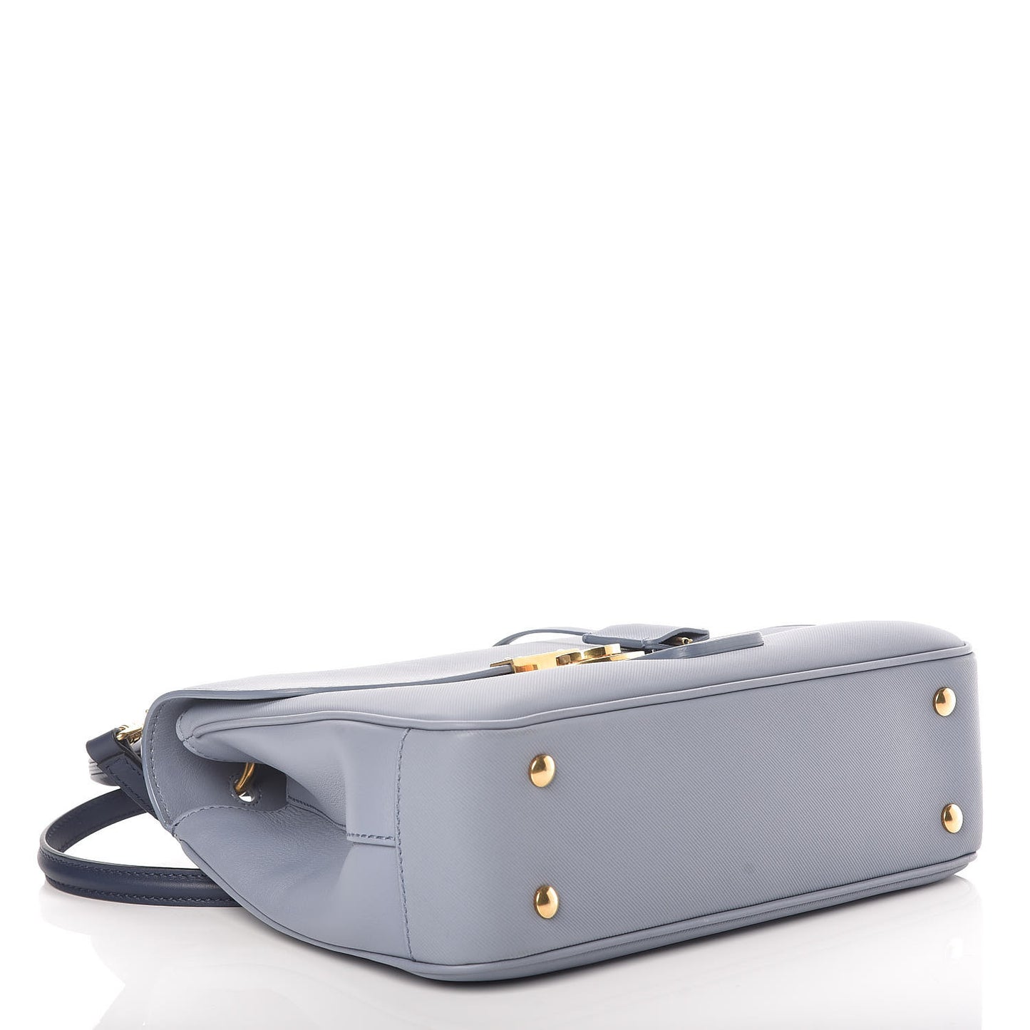 Trench Calfskin Medium DK88 Top Handle Bag Slate Blue