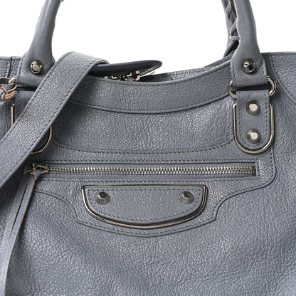 Balenciaga Chevre Silver Metallic Edge Hardware Velo Gris Acier 9 of 11