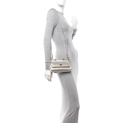 Dolce & Gabbana Crystal Small Miss Sicily Satchel Silver 2 of 10