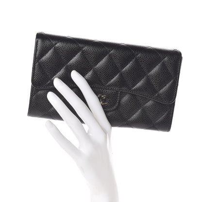 Chanel Caviar Quilted Large Flap Wallet Black 2 of 9