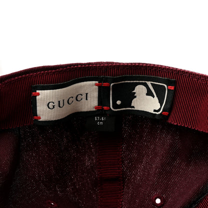 Gucci X MLB Cotton NY Yankees Baseball Hat 57-61 Lacquer 9 of 10