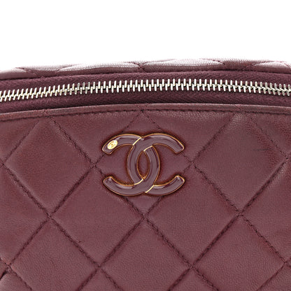 Chanel Shiny Lambskin Enamel Quilted CC Slide Waist Bag Fanny Pack  Burgundy 8 of 11