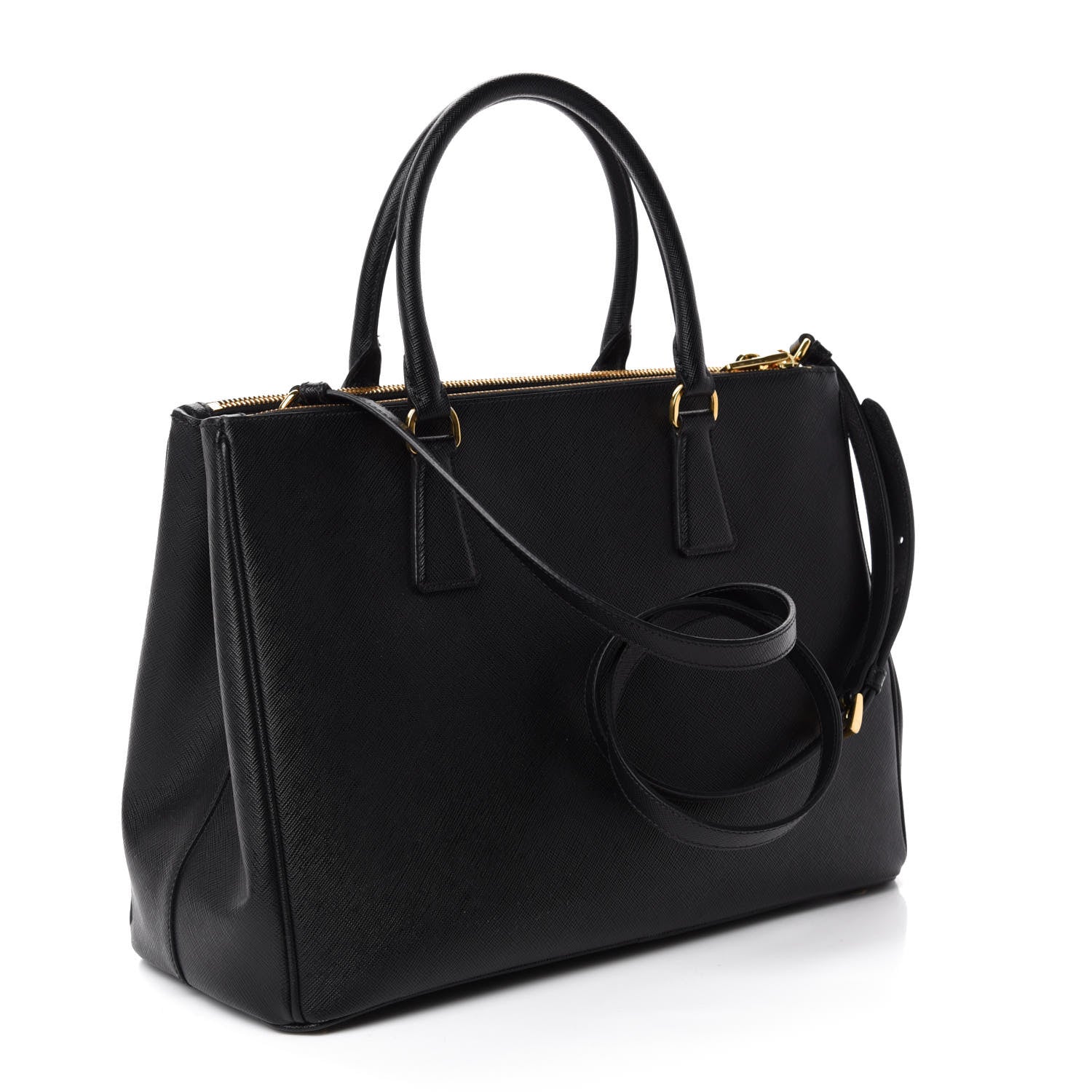 Prada Saffiano Medium Galleria Double Zip Tote Black 3 of 10