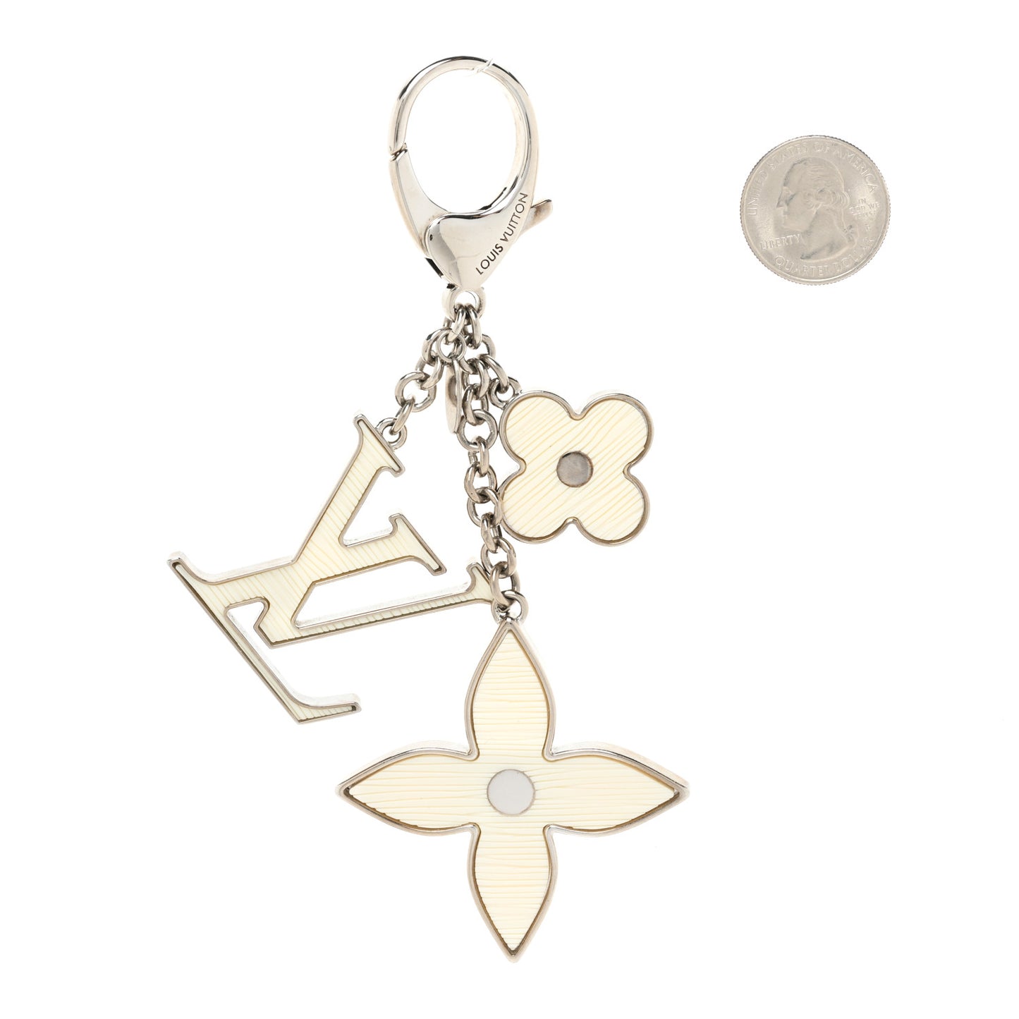 Fleur d Epi Bag Charm Ivory