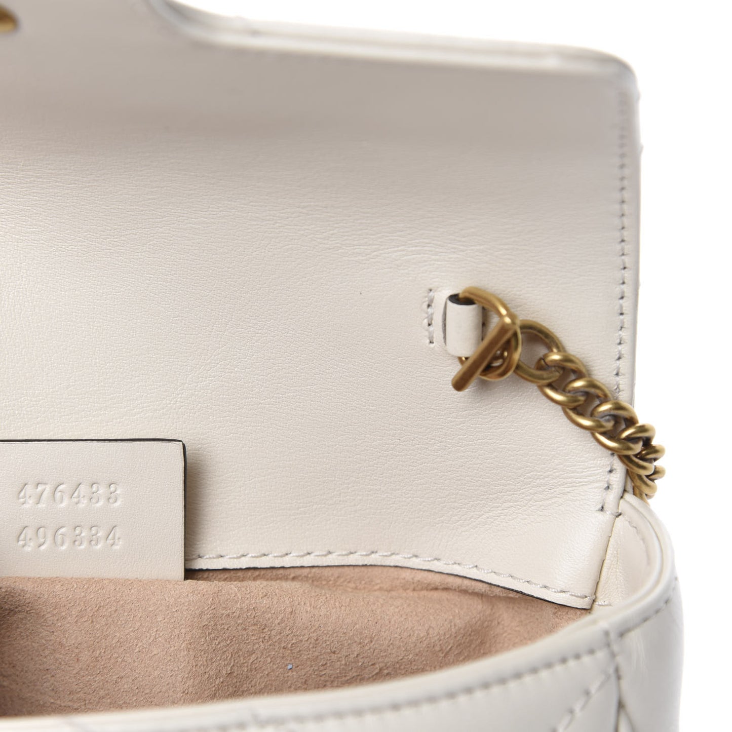 Calfskin Matelasse Super Mini GG Marmont Shoulder Bag White
