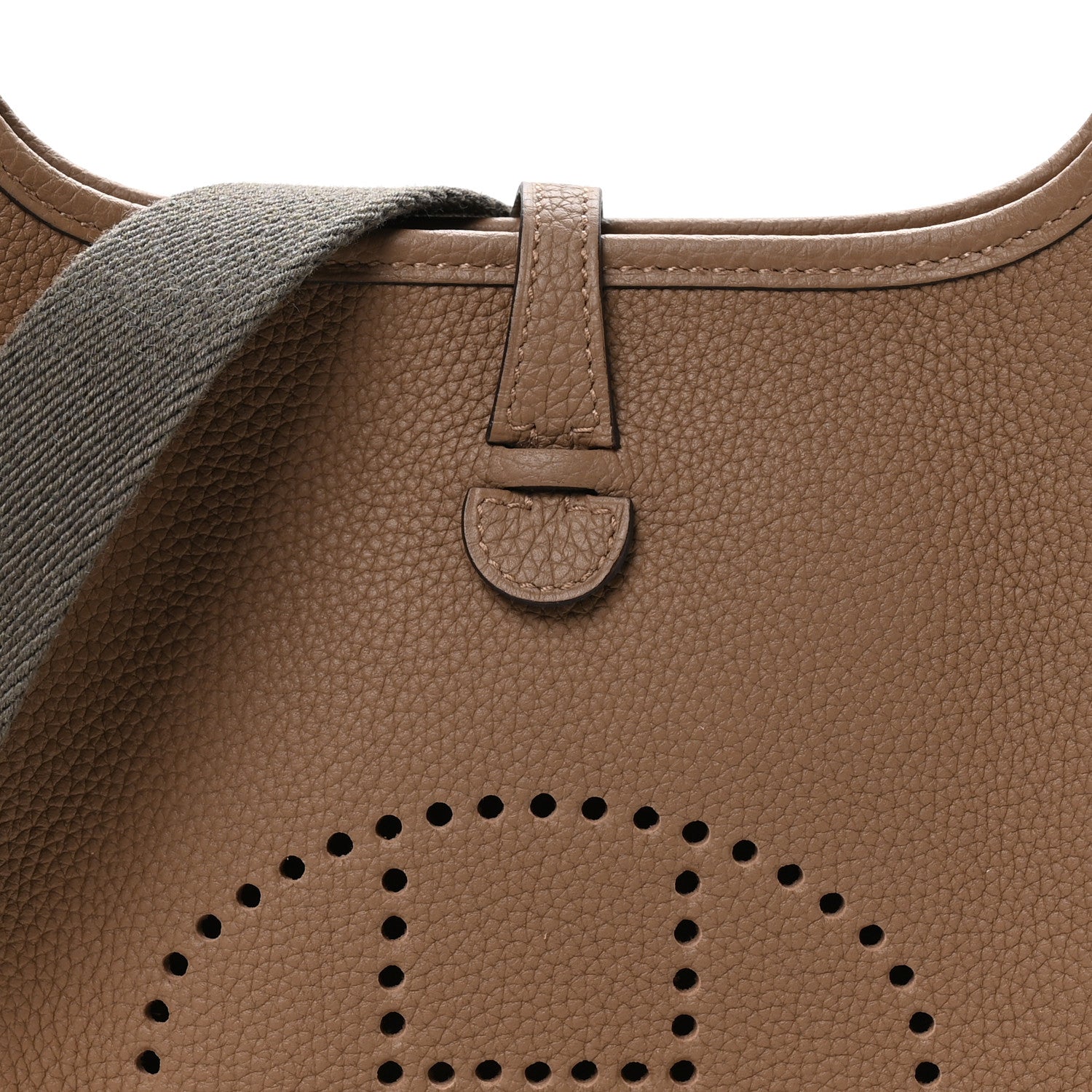 Hermes Taurillon Clemence Amazone Evelyne TPM Beige De Weimar Gris Etain 7 of 10