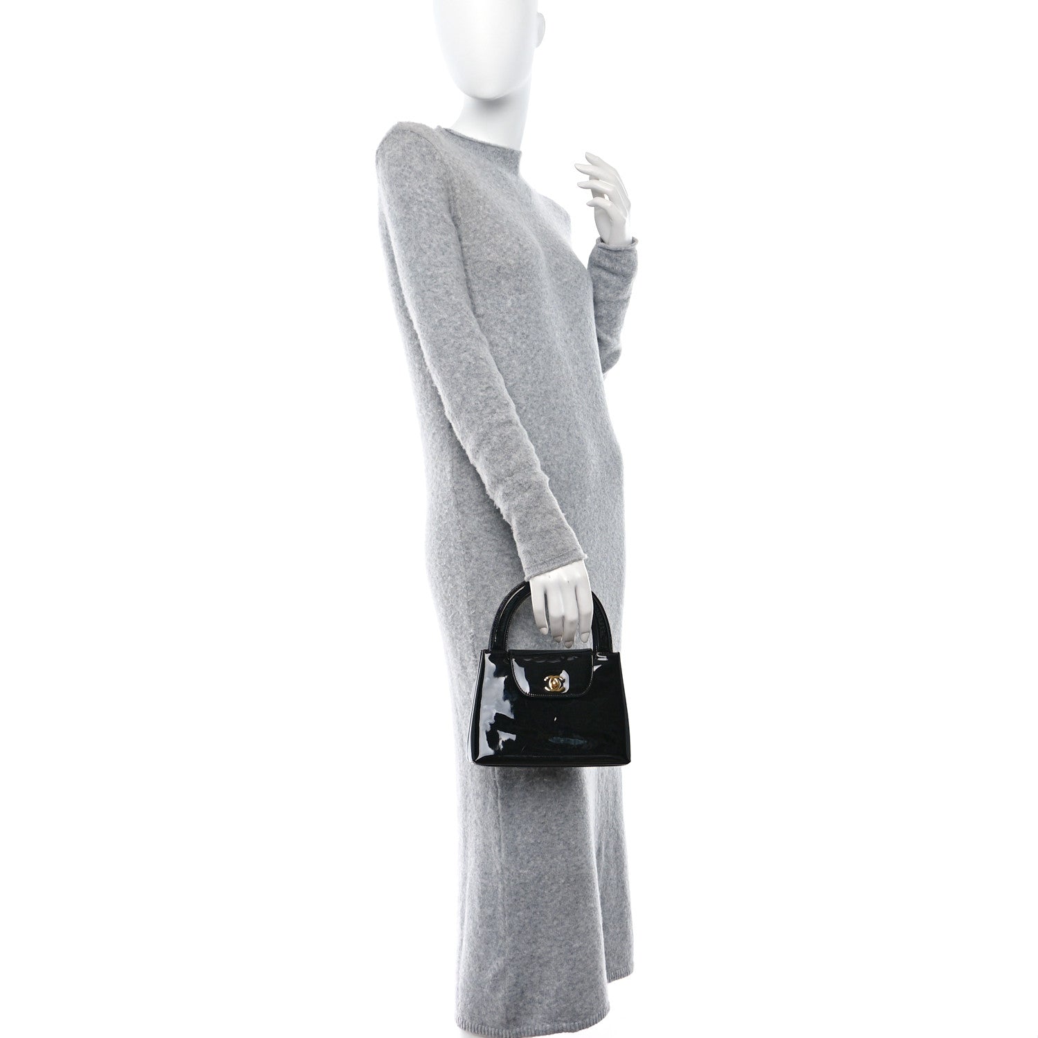 Chanel Patent Small Kelly Flap Bag Black 2 of 13