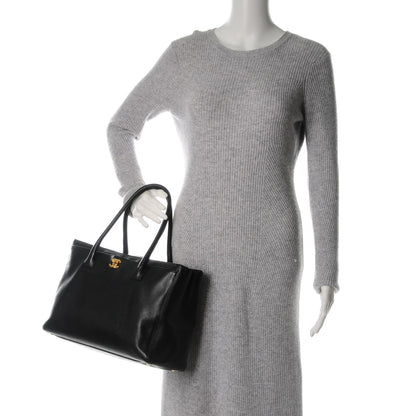 Chanel Calfskin Cerf Executive Shopper Tote Black 2 of 7