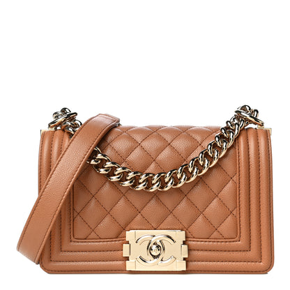 Chanel Caviar Quilted Small Boy Flap Brown 1 of 11