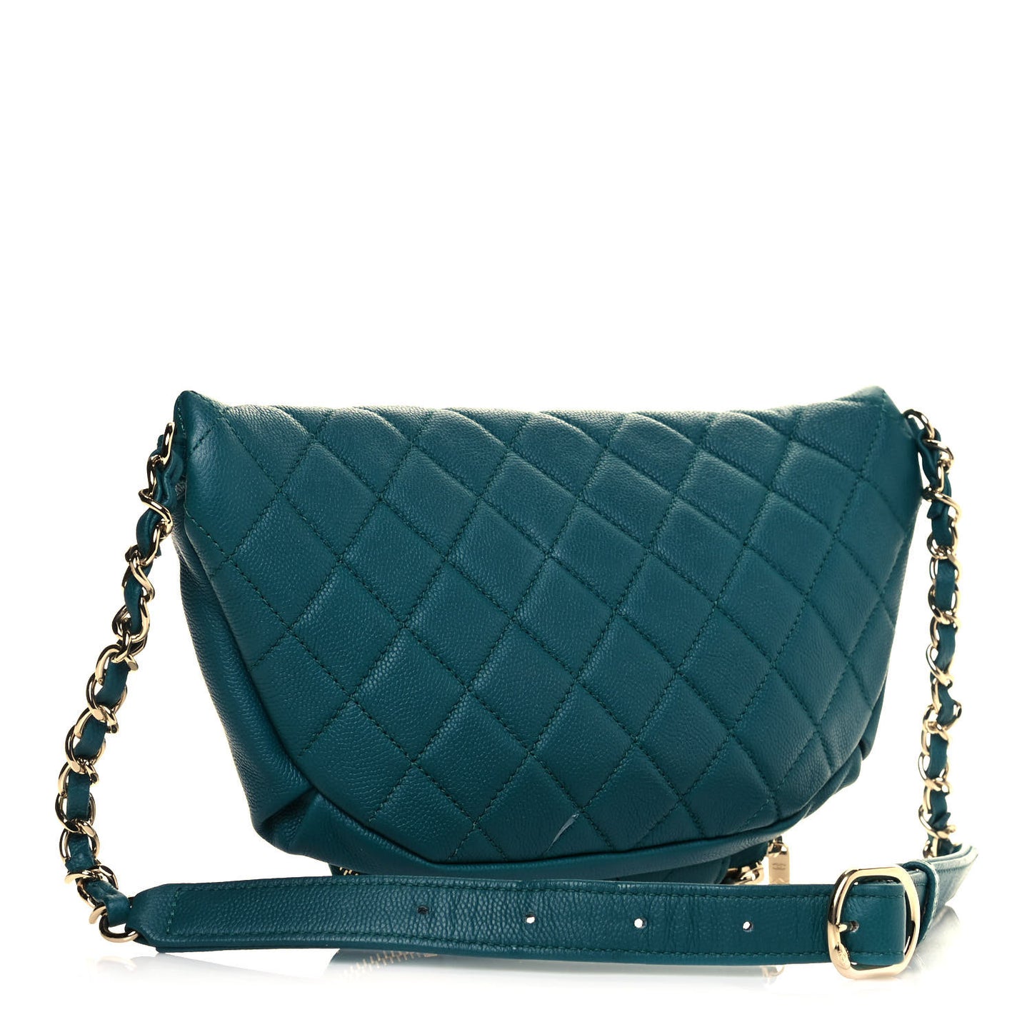 Caviar Quilted Business Affinity Waist Belt Bag Dark Turquoise