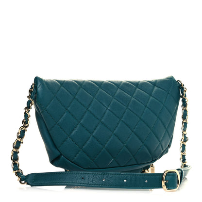Chanel Caviar Quilted Business Affinity Waist Belt Bag Dark Turquoise 2 of 10
