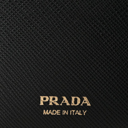 Prada Saffiano Metal Compact Wallet Black 6 of 7