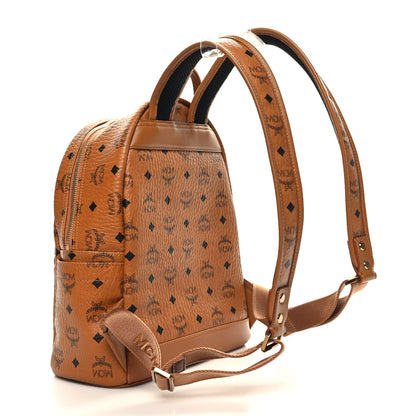MCM Visetos Studded Small Stark M Backpack Cognac 3 of 9