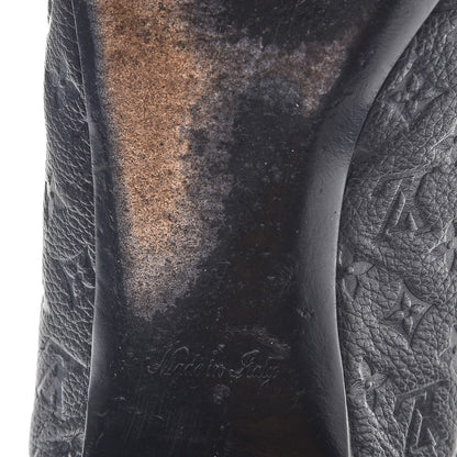 Louis Vuitton Monogram Calfskin Embossed Debbie Ballerina Flats 37 Black 6 of 10