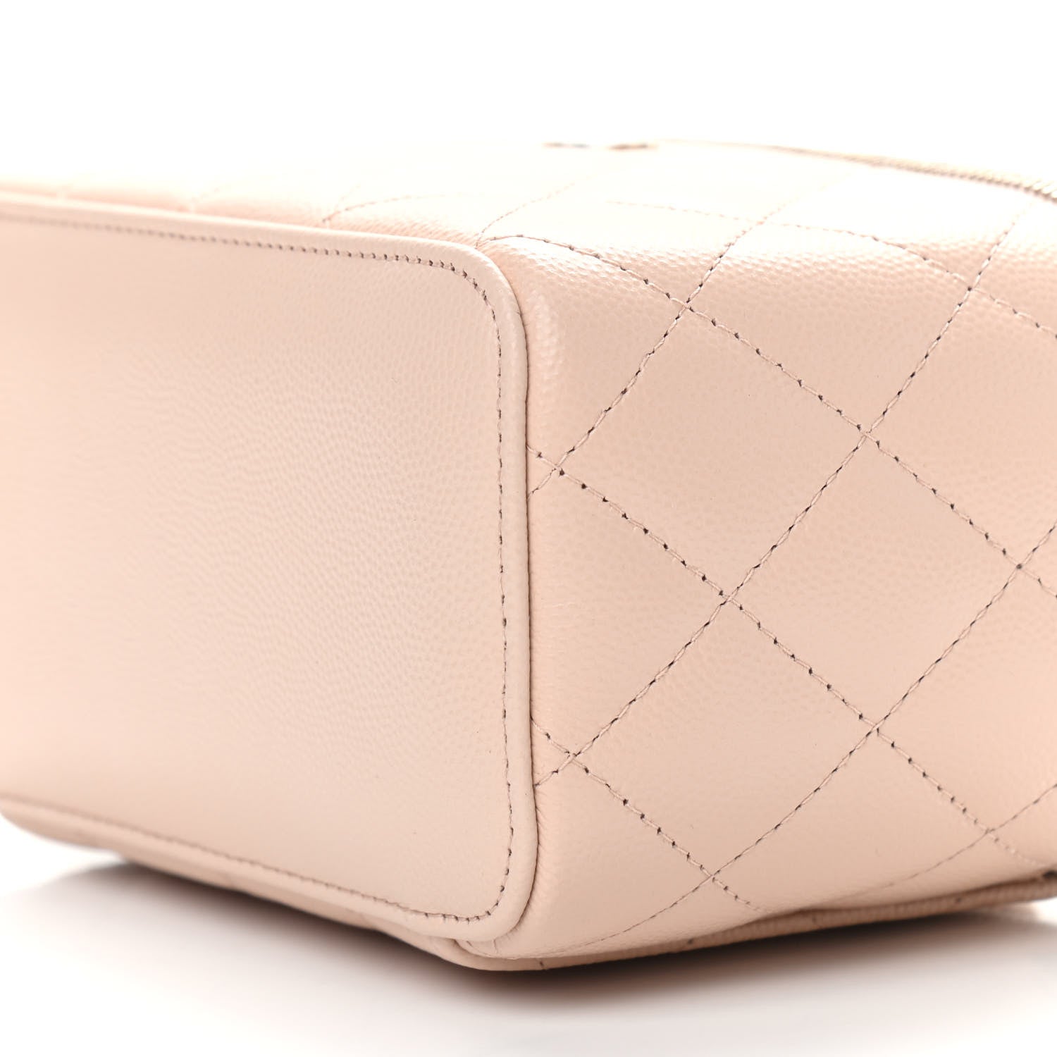 Chanel Caviar Quilted Small Vanity Case With Chain Light Beige 9 of 9