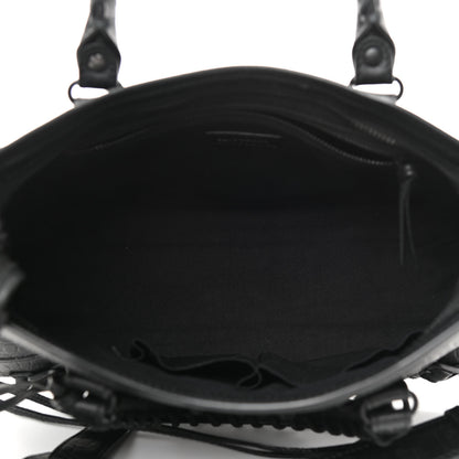 Balenciaga Matte Supple Lambskin Crocodile Embossed Classic Black Hardware S City Black 5 of 11