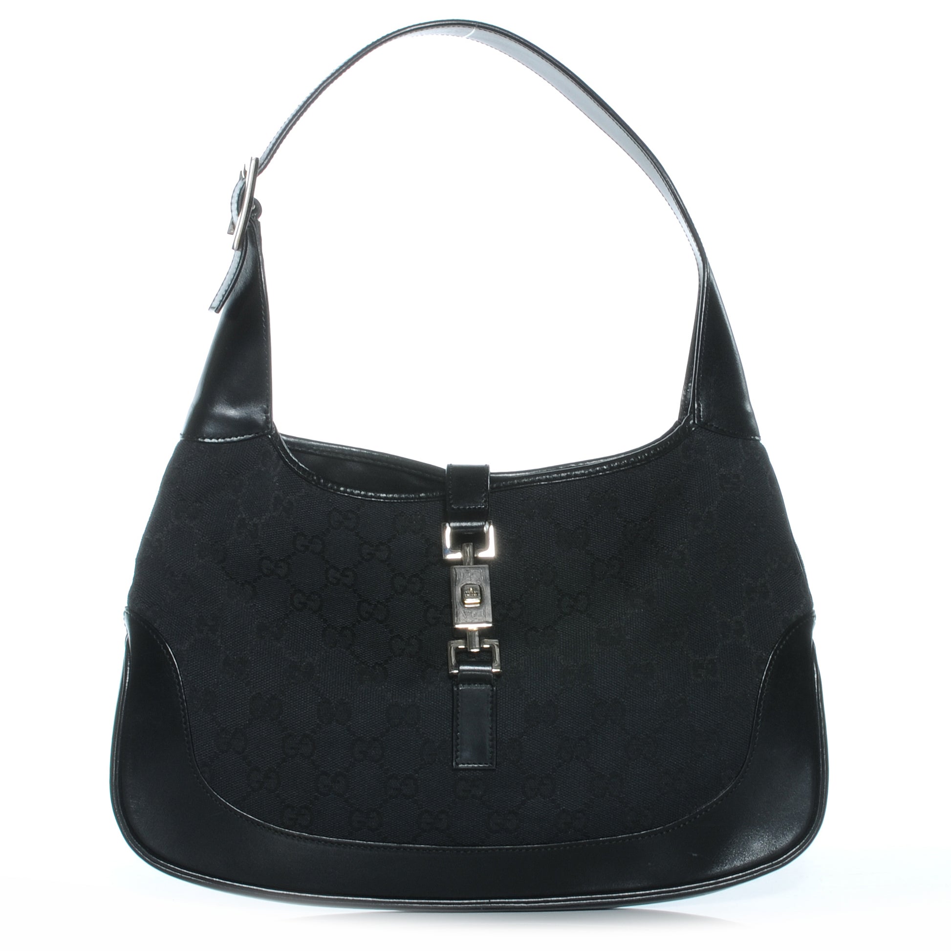 Gucci Monogram Small Jackie O Hobo Black 1 of 7