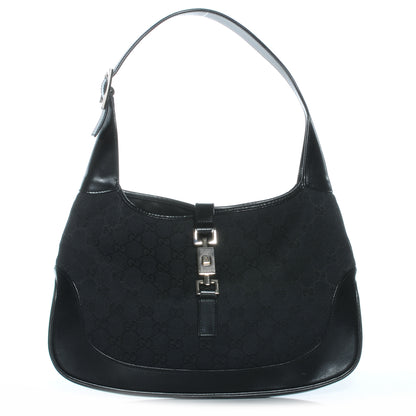 Gucci Monogram Small Jackie O Hobo Black 1 of 7
