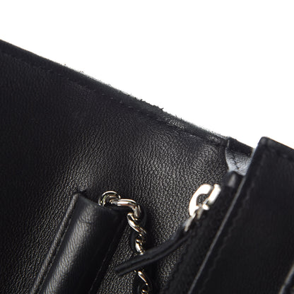 Chanel Lambskin Camellia Embossed Wallet On Chain WOC Black 12 of 18