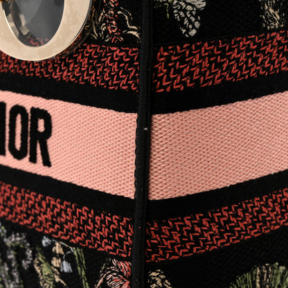 Christian Dior Canvas Cabinet De Curiosites Embroidered Medium Lady D-Lite Black Multicolor 12 of 12