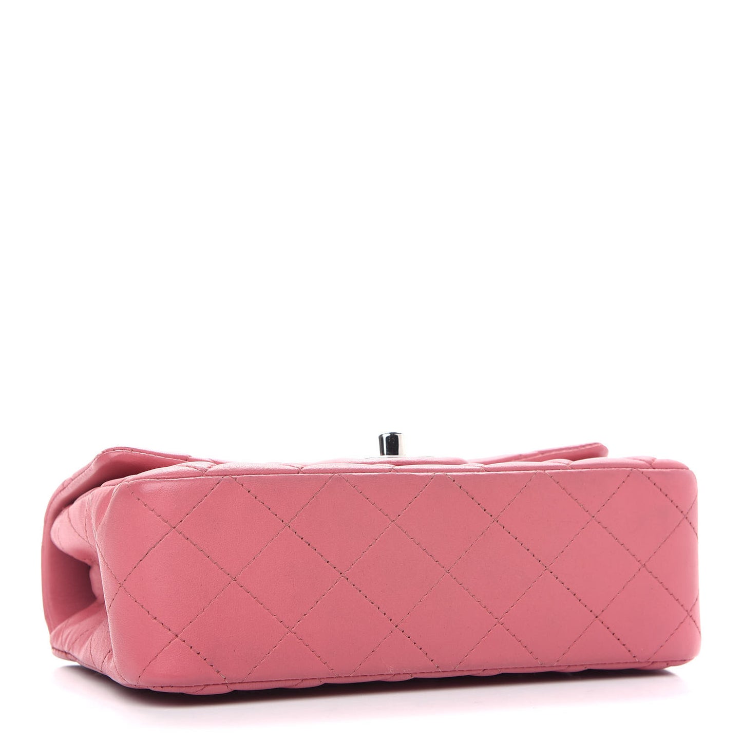 Lambskin Quilted Mini Rectangular Flap Pink