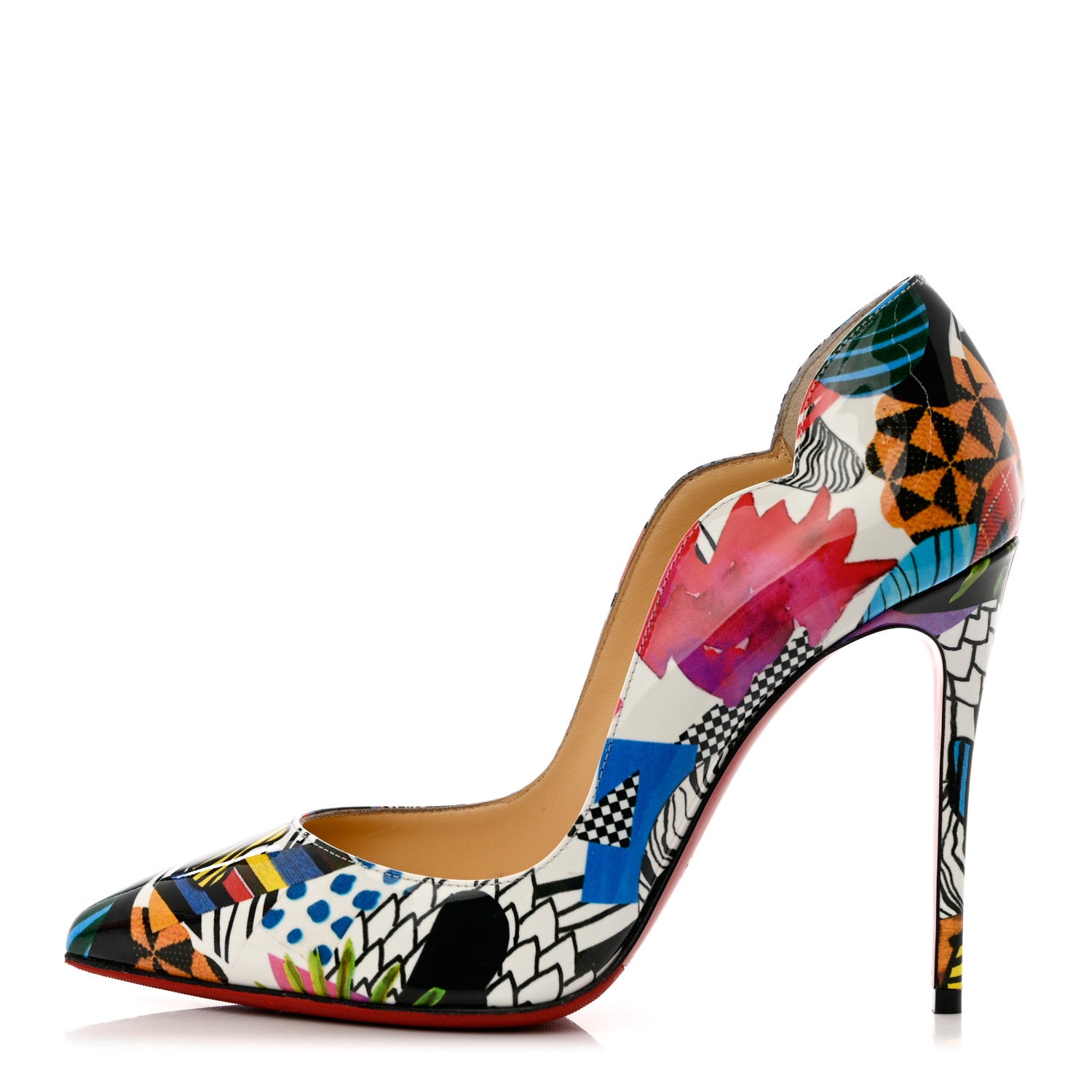 Christian Louboutin Patent Sapeur Hot Chick 100 Pumps 36 Multicolor 1 of 8