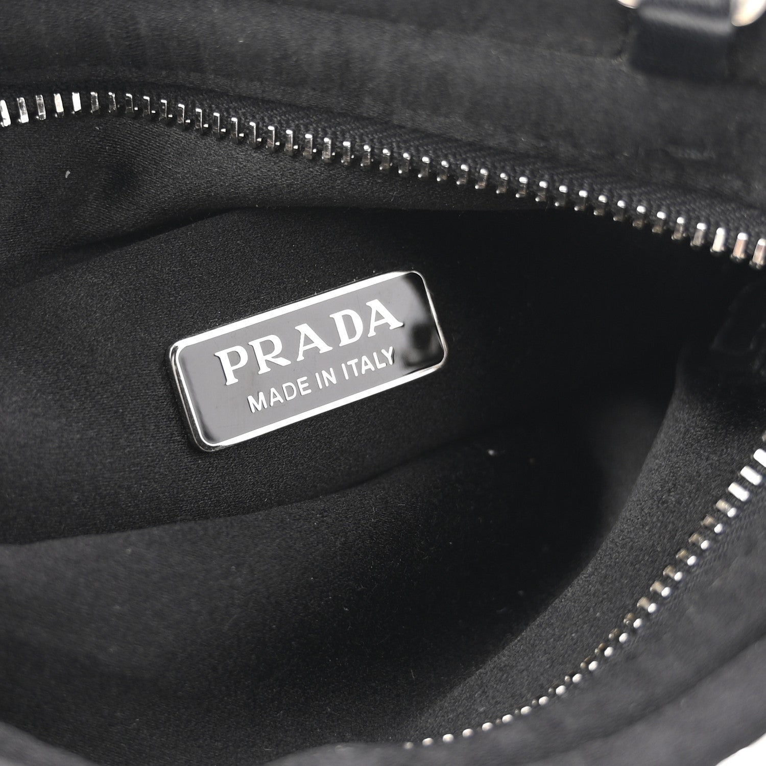 Prada Satin Crystal Metal Triangle Logo Chain Crossbody Handbag Cristal 6 of 10
