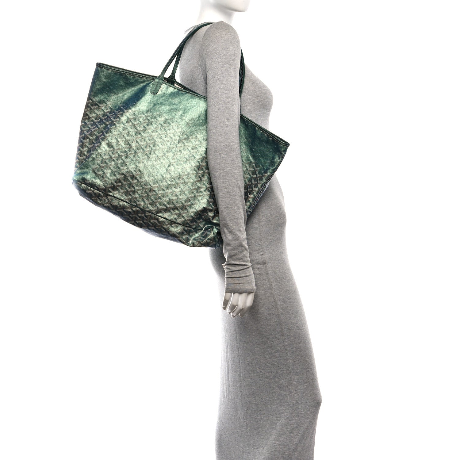 Goyard Iridescent Goyardine Saint Louis GM Pearly Green 3 of 12