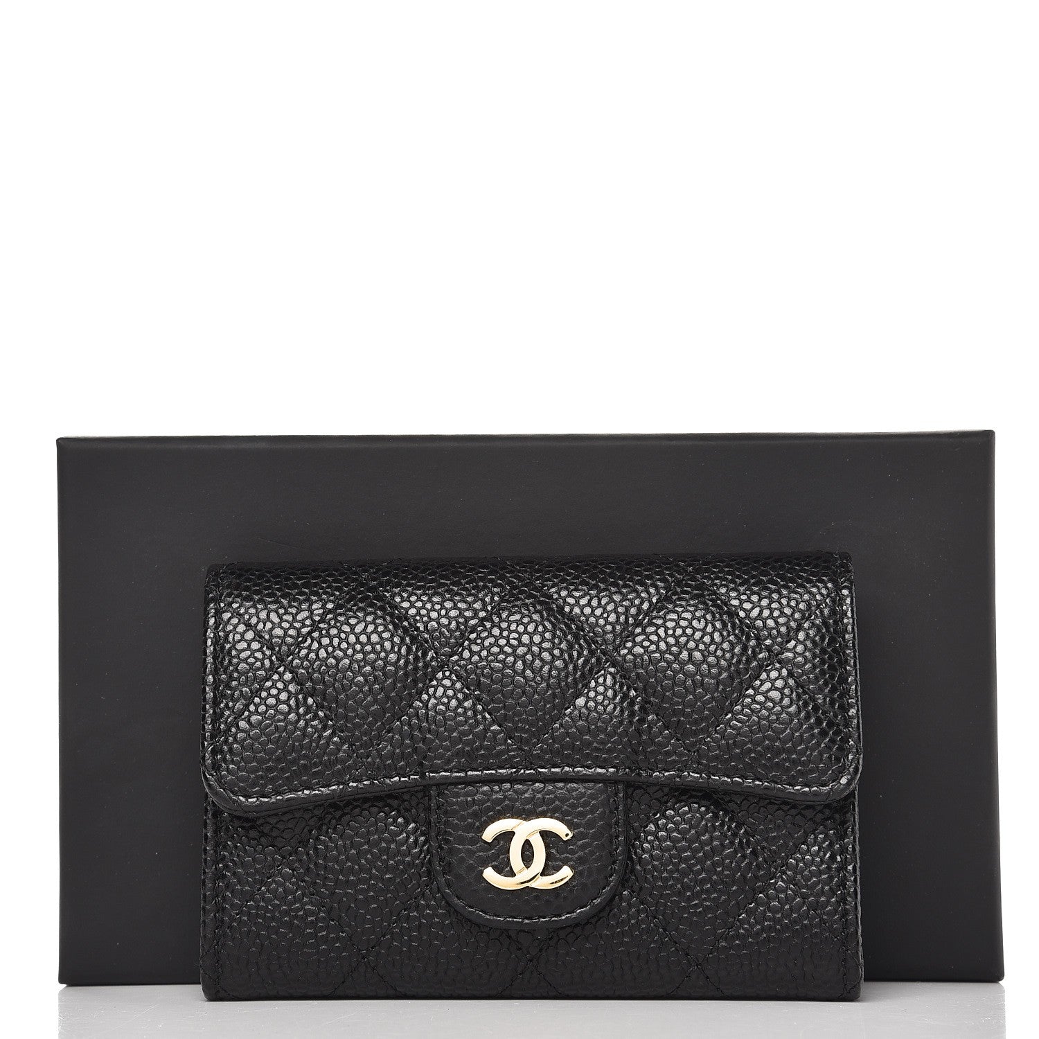 Chanel Caviar Quilted Flap Card Holder Black 9 of 9