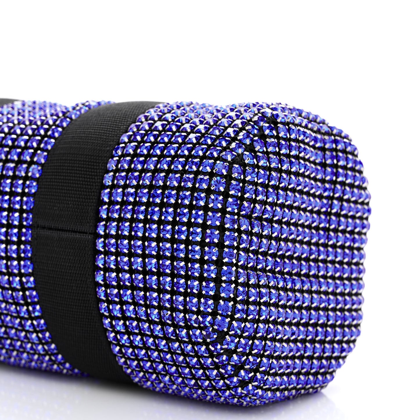 Mesh Crystal Rhinestone Mini Cruiser Duffle Cobalt