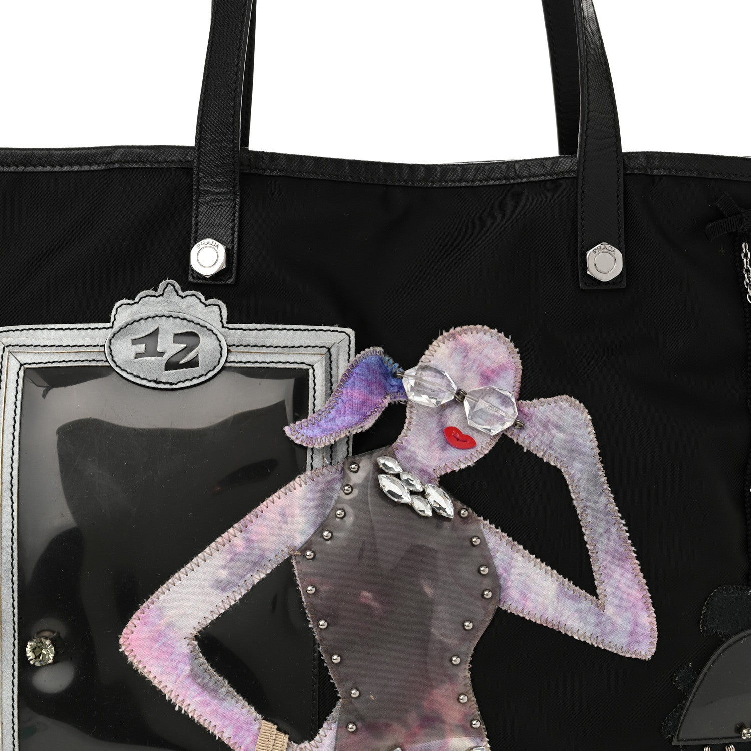 Prada Tessuto Nylon Robot Tote Black 7 of 11