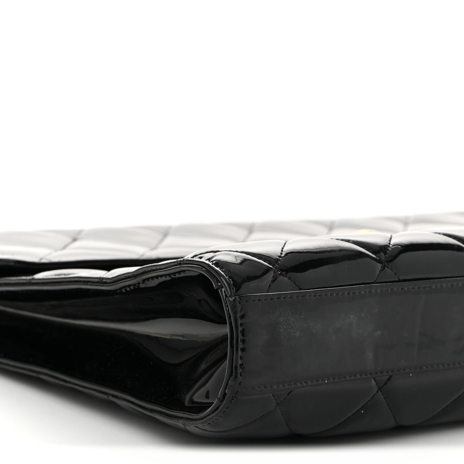 Chanel Patent Quilted Briefcase Laptop Bag Black 9 of 10