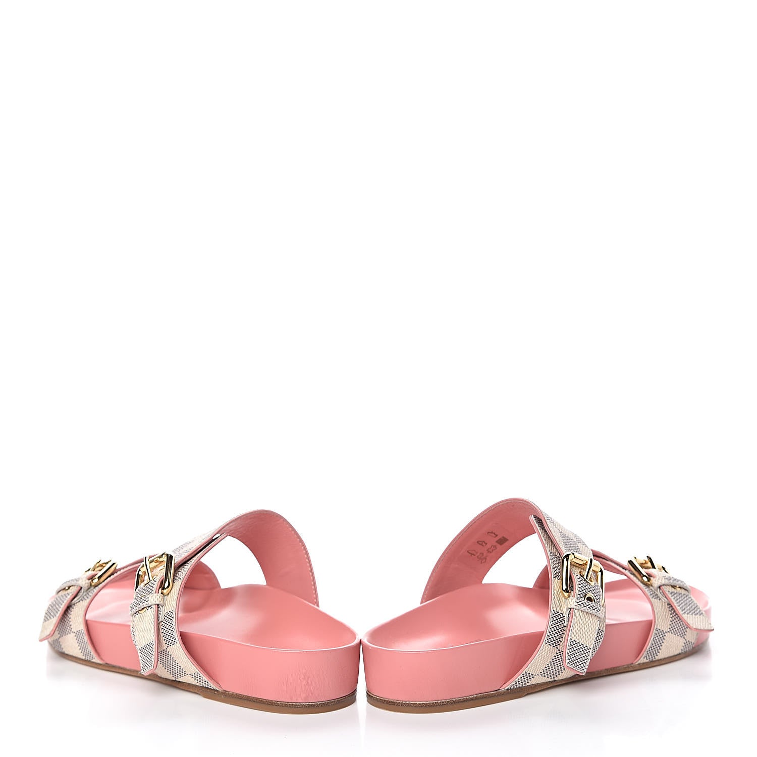Louis Vuitton Damier Azur Bom Dia Flat Mules 37 Rose Clair 5 of 12