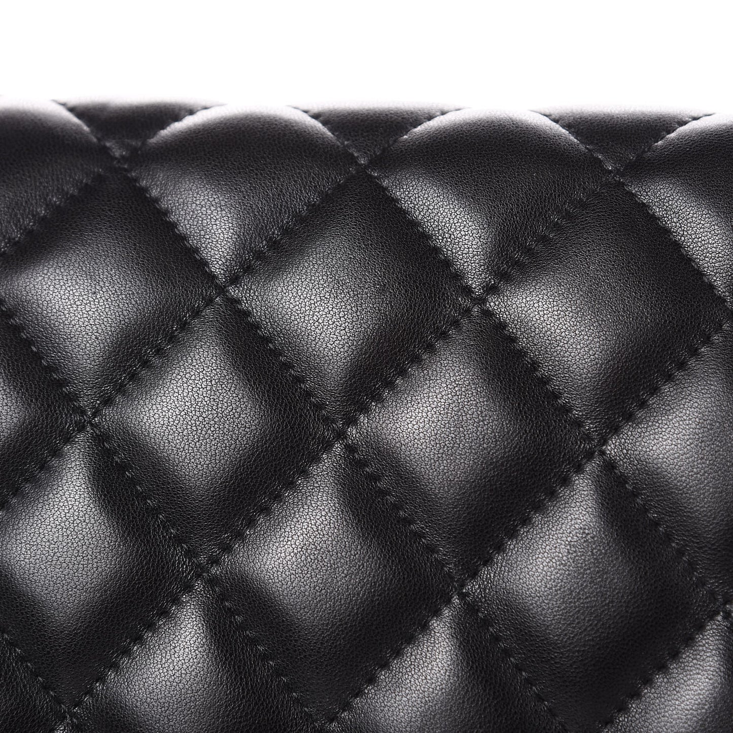 Lambskin Quilted Jumbo Double Flap Black