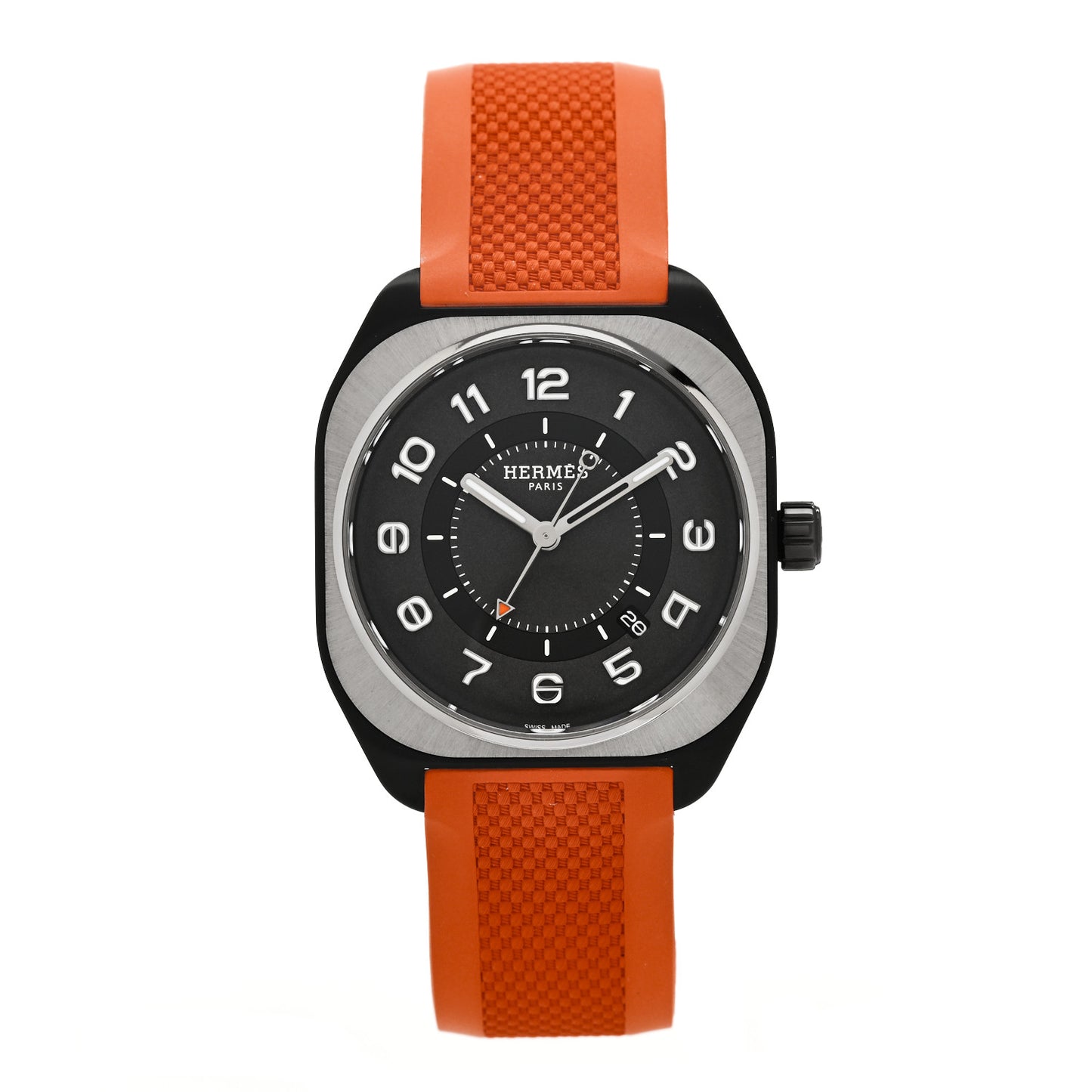 DLC Coated Titanium Rubber 39mm H08 Automatic Watch Orange