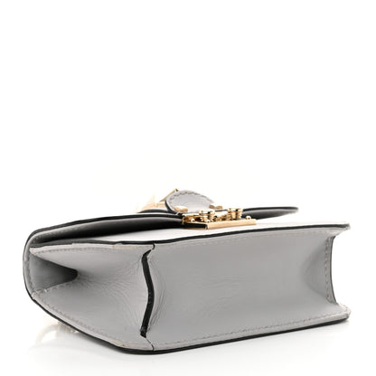 Valentino Garavani Vitello Mini Glam Lock Rockstud Flap Pastel Grey 4 of 14