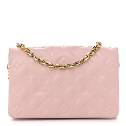 Louis Vuitton Lambskin Embossed Monogram Pochette Coussin Rose 1 of 12