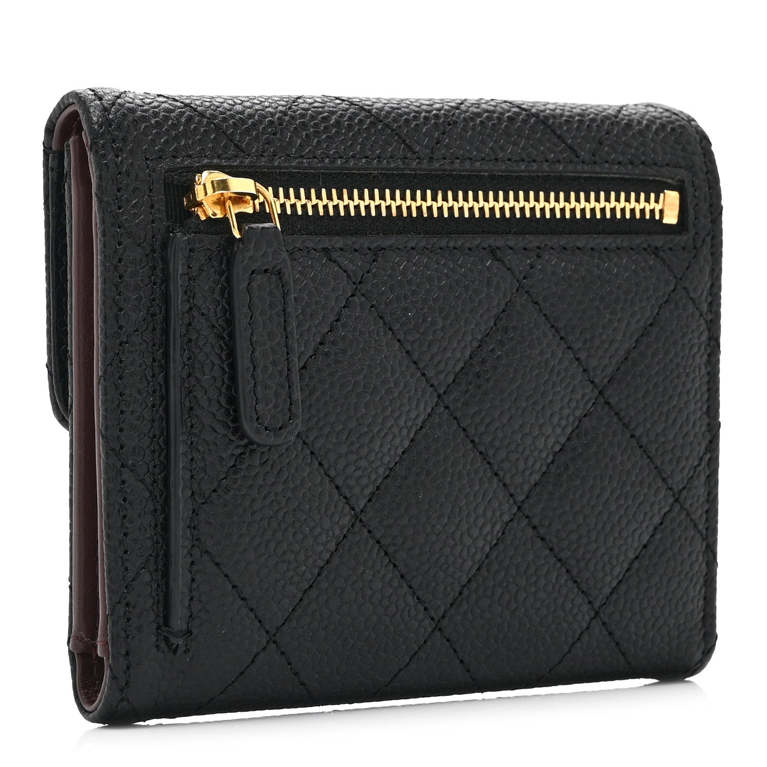 Chanel Caviar Quilted Compact Flap Wallet Black 3 of 11