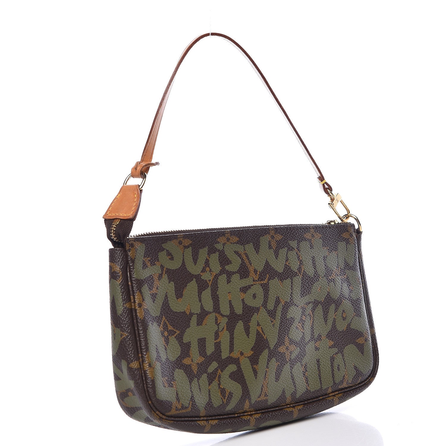 Louis Vuitton Monogram Graffiti Pochette Accessories Kaki 3 of 10